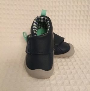 Carter's Boys Blue Leather Crawl Shoes